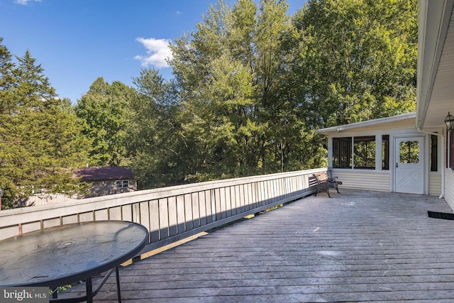 view of wooden terrace