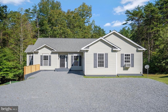 view of front of home featuring cooling unit