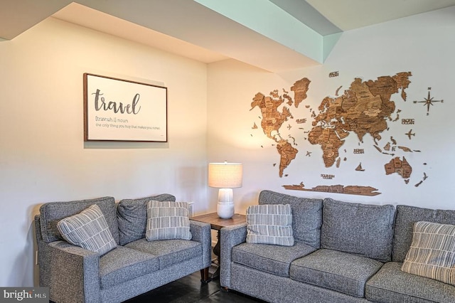 living room featuring hardwood / wood-style floors