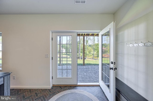 doorway with french doors