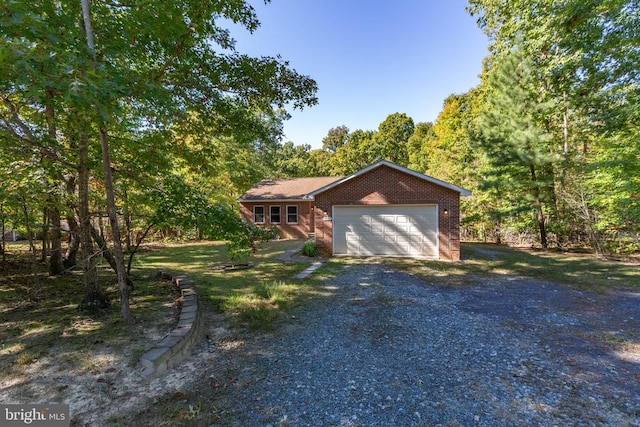 view of front facade with a garage