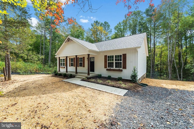 view of front of property with a porch