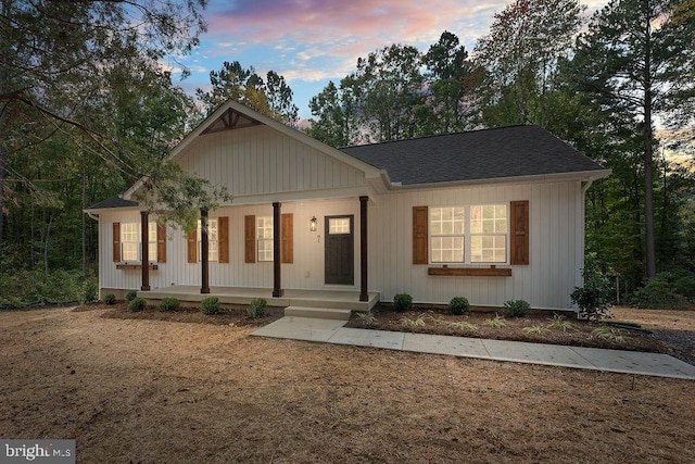 view of front of home with a porch