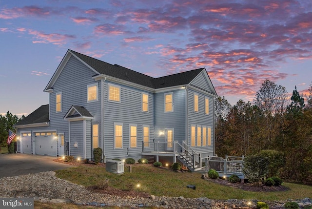 view of front of home featuring a garage