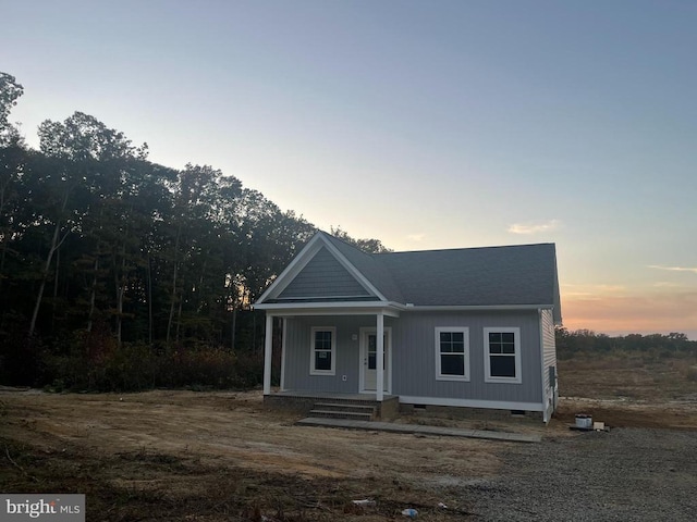 view of front facade with a porch