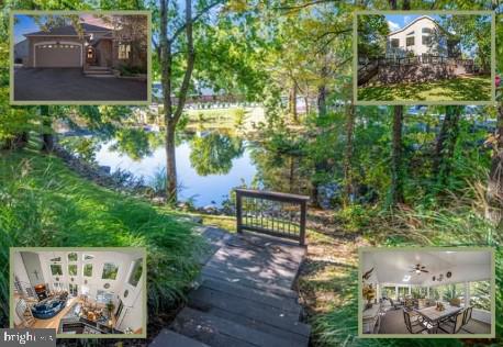 view of home's community featuring a deck with water view