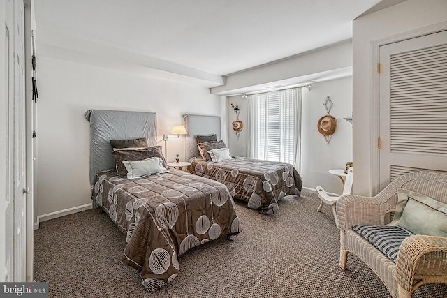 view of carpeted bedroom