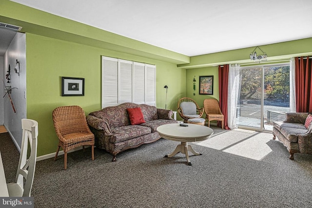 view of carpeted living room