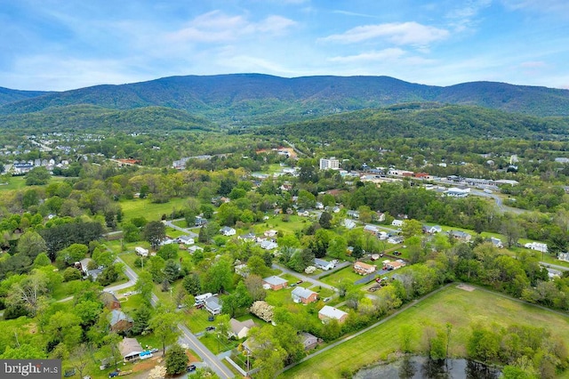 aerial view featuring a mountain view