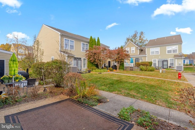 exterior space featuring a front lawn