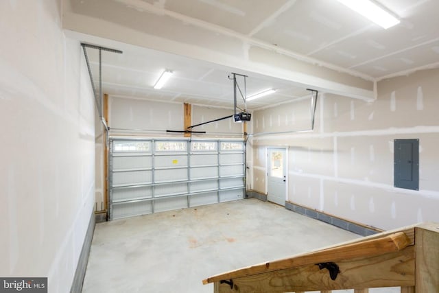 garage featuring electric panel