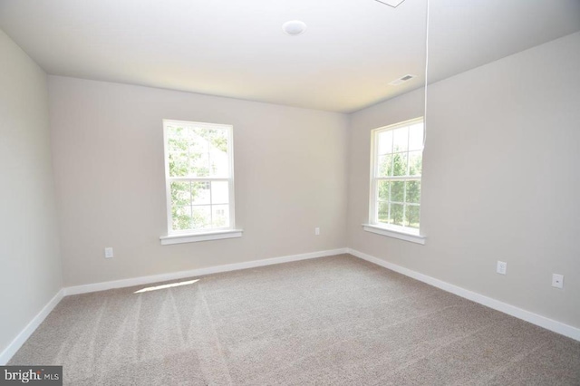 view of carpeted empty room