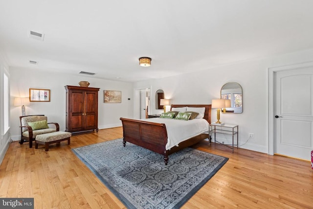 bedroom featuring light hardwood / wood-style floors