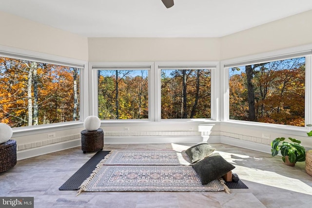 unfurnished sunroom with a healthy amount of sunlight