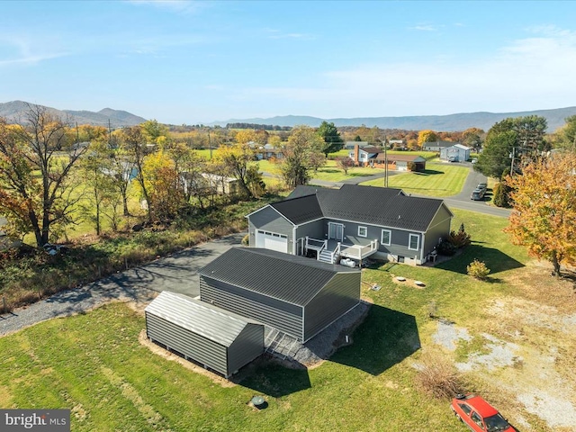 aerial view featuring a mountain view