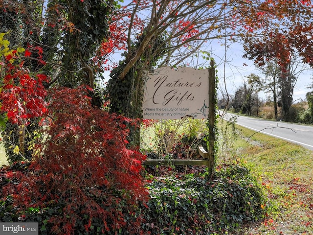 view of community sign