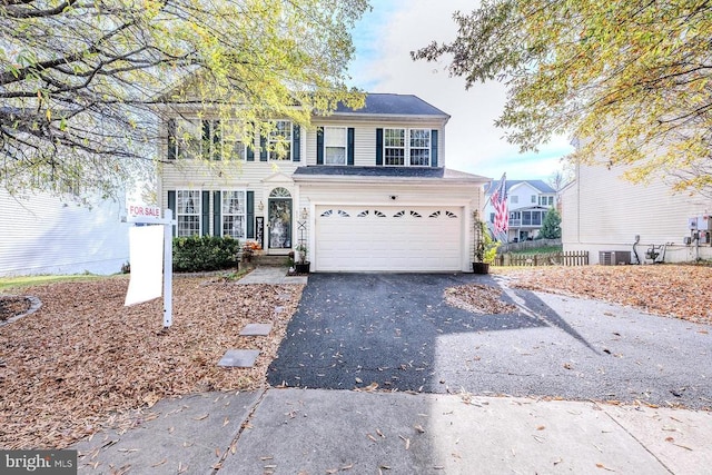 view of front facade with a garage