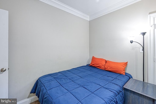 bedroom featuring ornamental molding