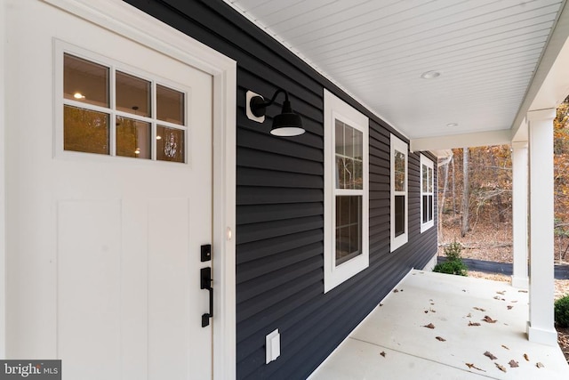 exterior space with covered porch