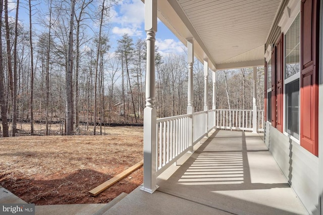 view of patio with covered porch