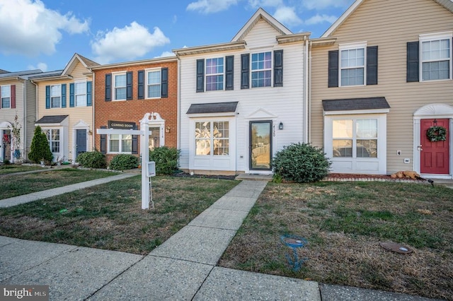 view of property with a front yard