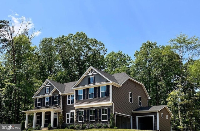 craftsman-style house with a garage