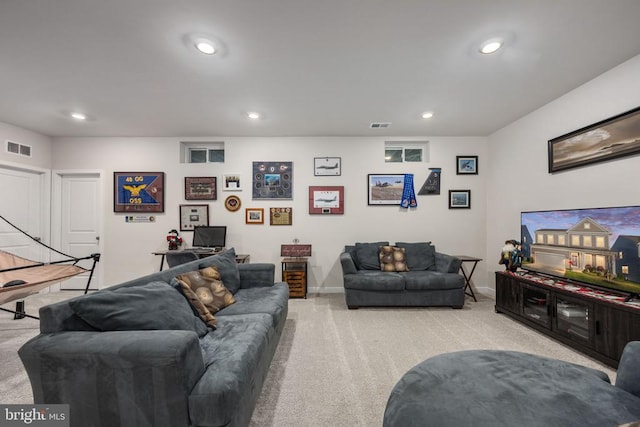 view of carpeted living room