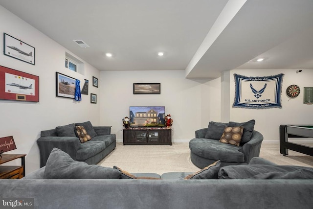 view of carpeted living room