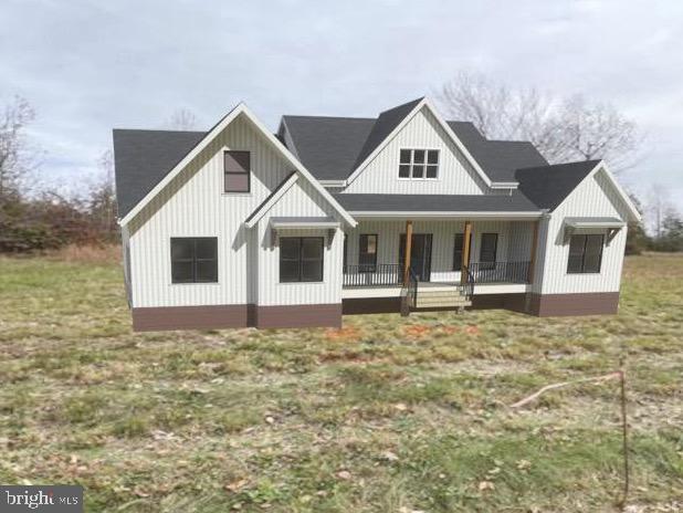 modern inspired farmhouse featuring a porch