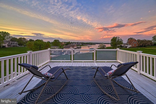 view of deck at dusk