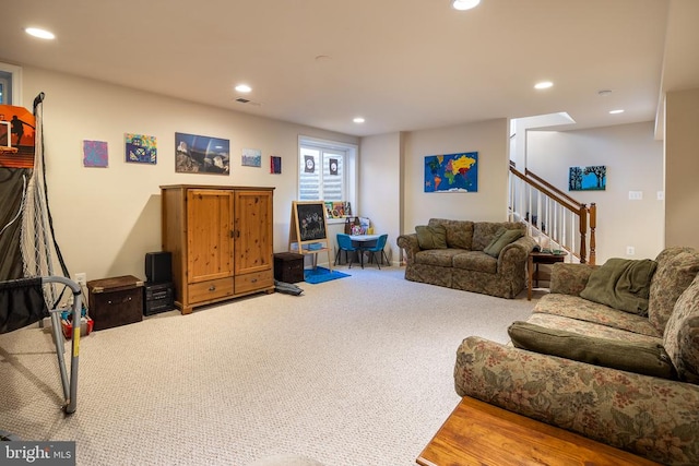 view of carpeted living room