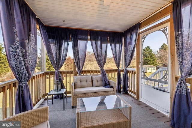 sunroom featuring a healthy amount of sunlight