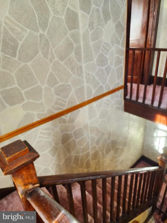 view of stairway