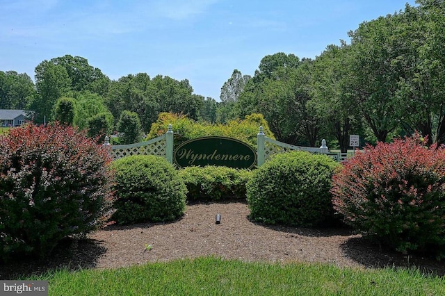 view of community sign