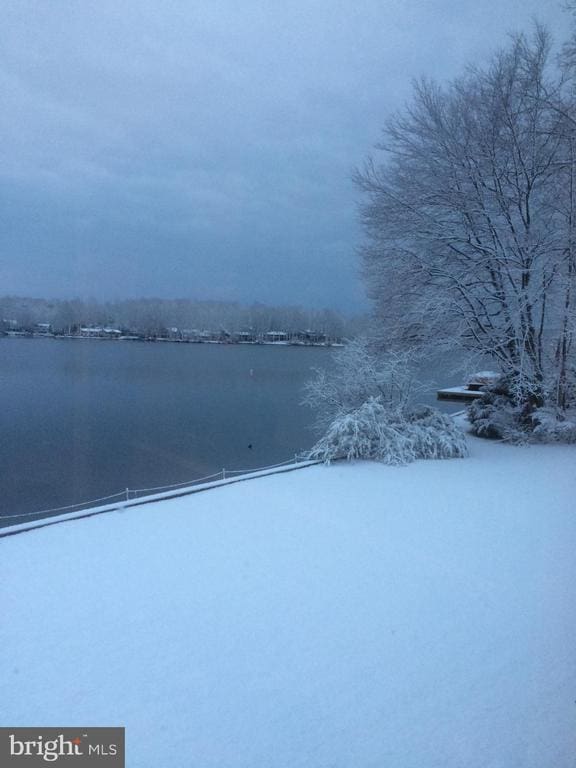 view of yard featuring a water view