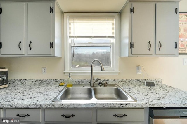 kitchen with stainless steel dishwasher and sink