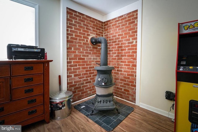 interior details featuring hardwood / wood-style flooring