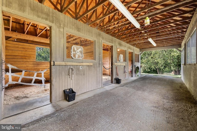 view of horse barn