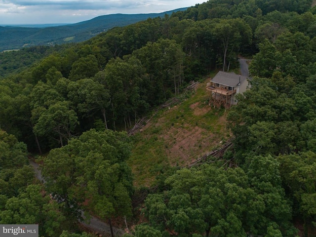 aerial view featuring a mountain view