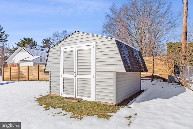 view of snow covered structure