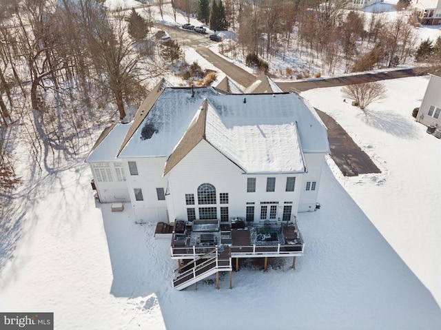 view of snowy aerial view