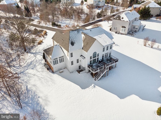 view of snowy aerial view