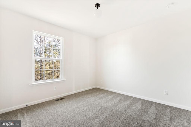 unfurnished room with carpet floors