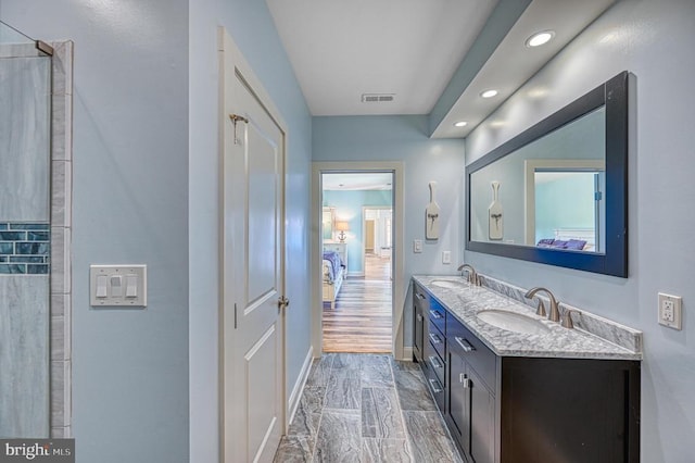 bathroom with vanity