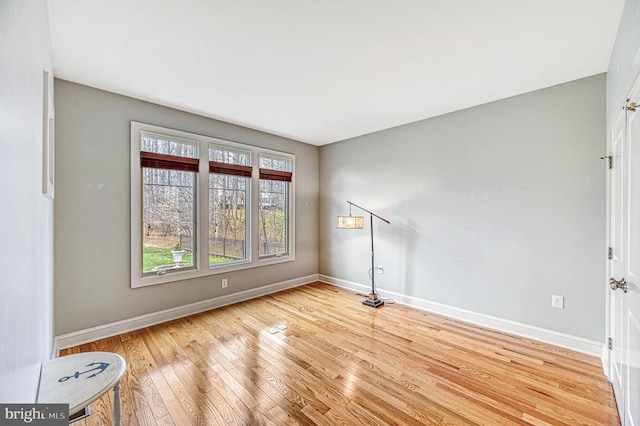 empty room featuring light hardwood / wood-style flooring