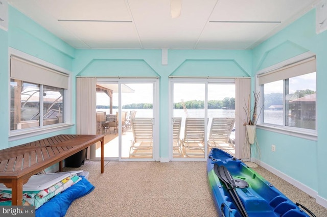 view of sunroom / solarium