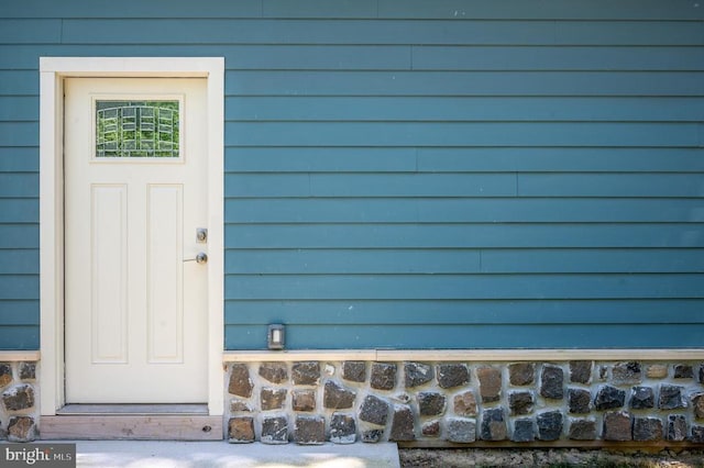 view of doorway to property