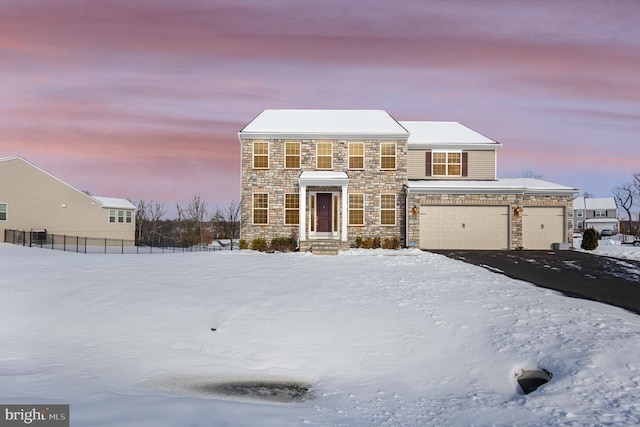 view of front of house featuring a garage