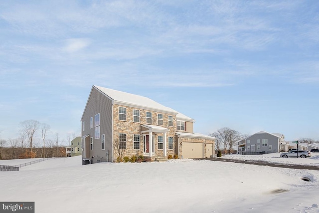 view of front facade featuring a garage