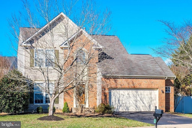 view of property featuring a garage